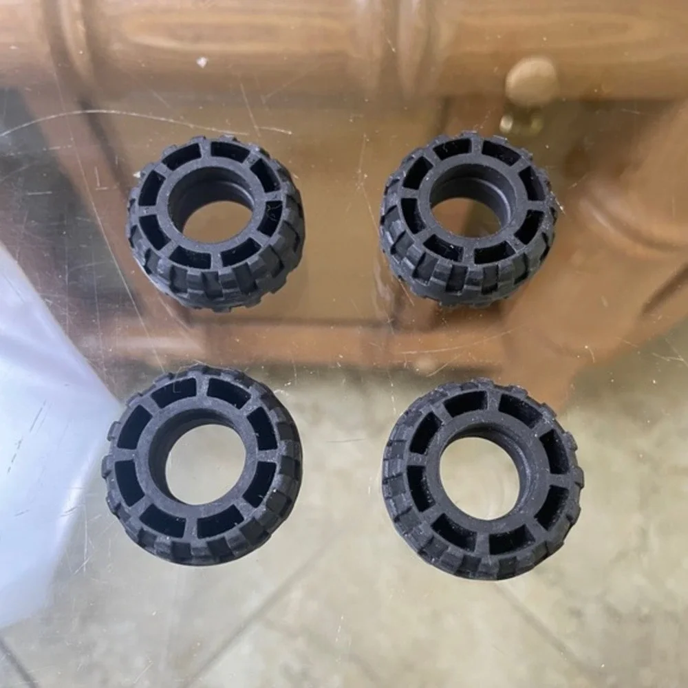 LEGO Black Rubber Wheels Replacement Parts Toy Car Truck Robot Set‎ of 4